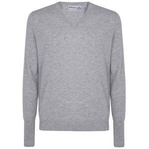 BALLANTYNE Men's V-Neck Wool Sweater Men GREY Sweaters & Cardigans